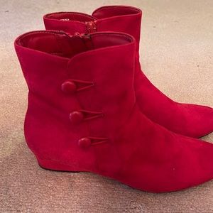 Women’s IMPO Style Red Suede Boots Size 9M